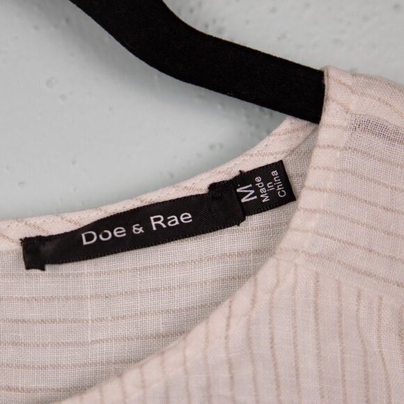 Doe & Rae white cotton and linen shirt-M - Picture 3 of 5